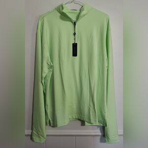 Turtleson Light Lime Green Quarter-Zip Pullover